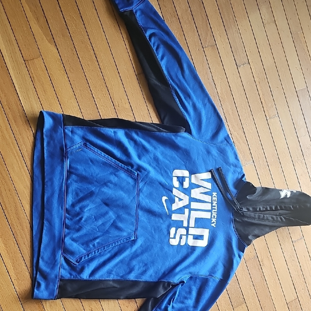 Nike Therma-Fit Black and Blue Hoodie Mens XL